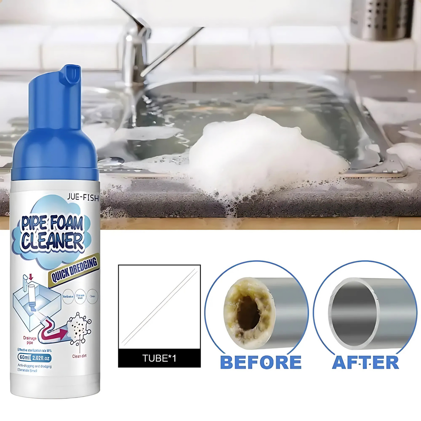 DrainWhizz- Blast Away Clogs & Odors